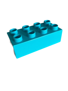 Lego Duplo kostka tyrkysová 4x2 tlustá